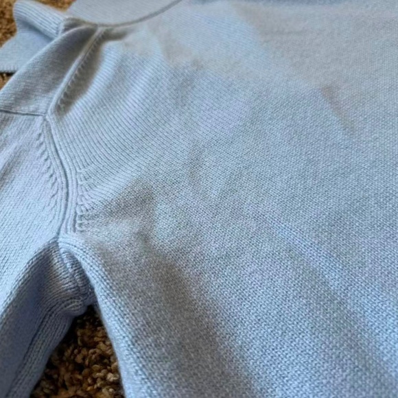 VINCE Johnny Collar Wool Blend Blue Sweater Size Small nwt - Picture 6 of 7